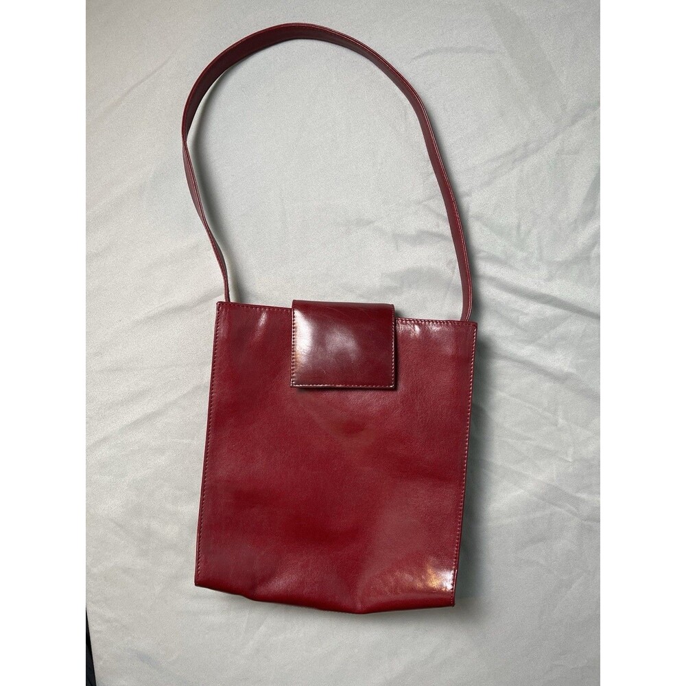 Hobo International Tote Shoulder Bag Purse Red Leather - Picture 3 of 11